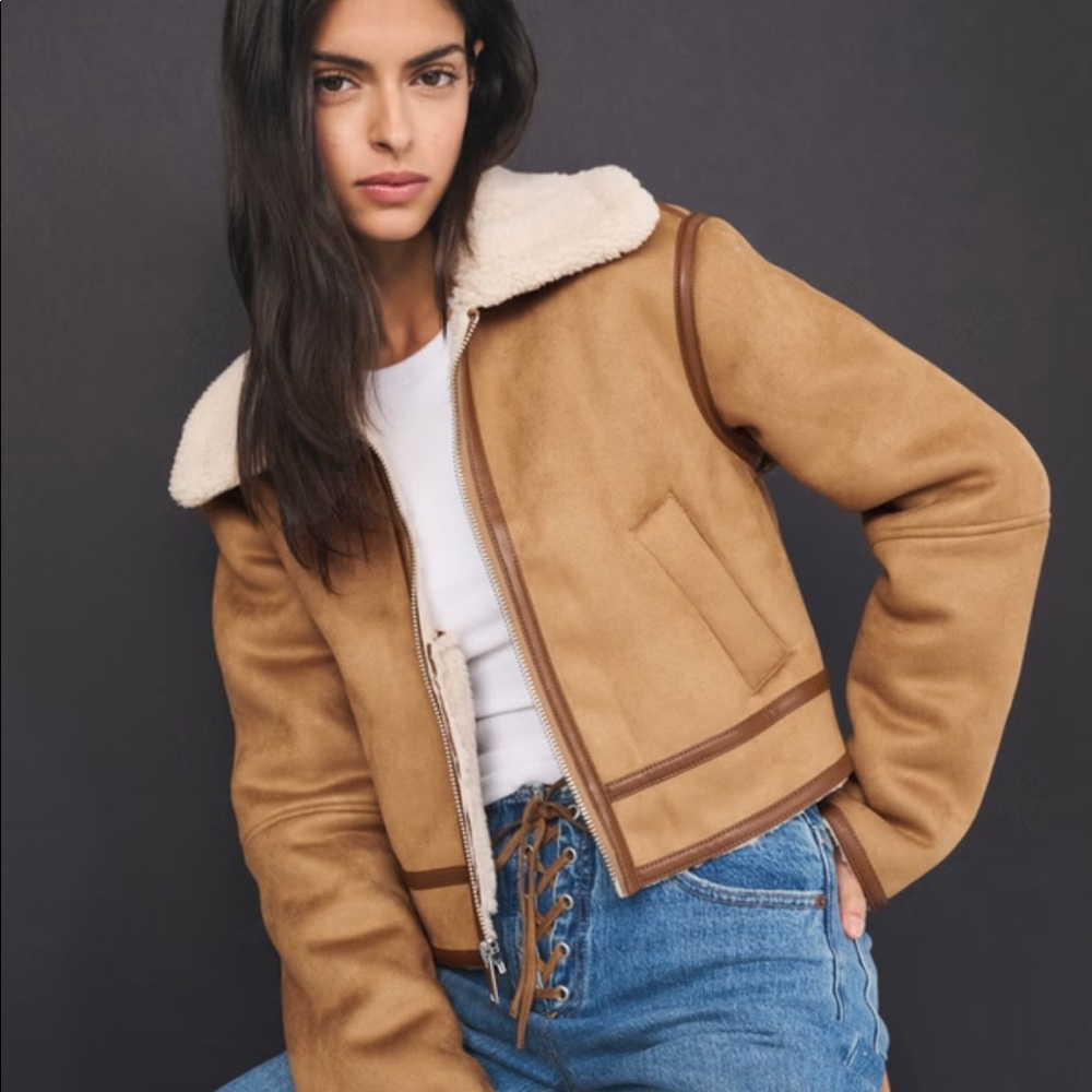 Vegan Suede Shearling Coat - Picture 11 of 11